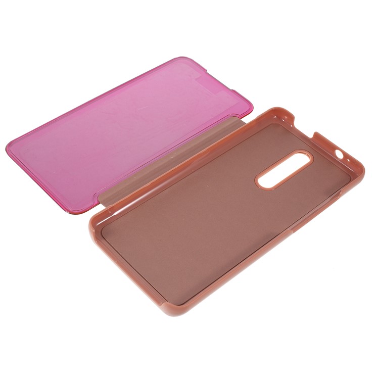 View Window Mirror Surface Leather Phone Case for Xiaomi Redmi K20 Pro/Xiaomi Redmi K20/Xiaomi Mi 9T/Xiaomi Mi 9T Pro - Rose Gold-3