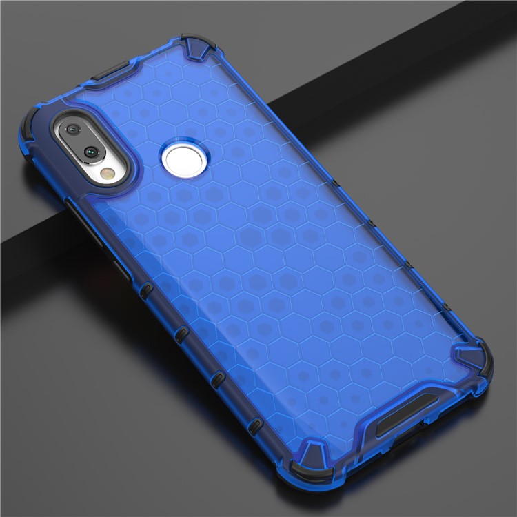 Honeycomb Shock Absorber TPU + PC Phone Case Cover for Xiaomi Redmi 7 - Blue-4