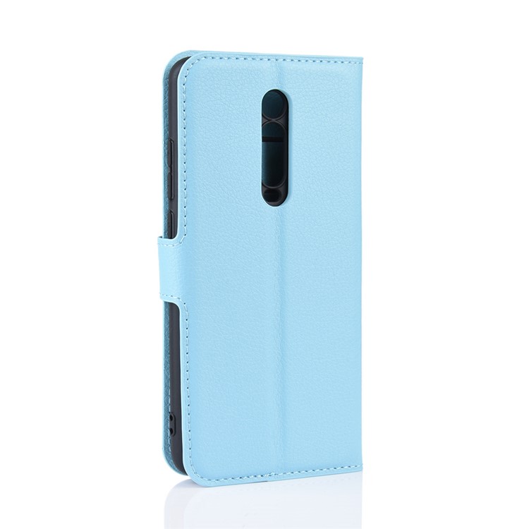 Litchi Skin Leather Phone Cover for Redmi K20 / K20 Pro / Mi 9T / Mi 9T Pro - Blue-6