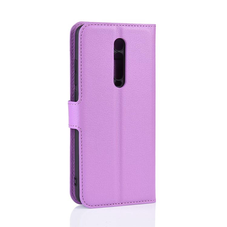 Litchi Skin Leather Phone Cover for Redmi K20 / K20 Pro / Mi 9T / Mi 9T Pro - Purple-6