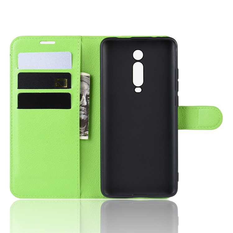 Litchi Skin Leather Phone Cover for Redmi K20 / K20 Pro / Mi 9T / Mi 9T Pro - Green-3