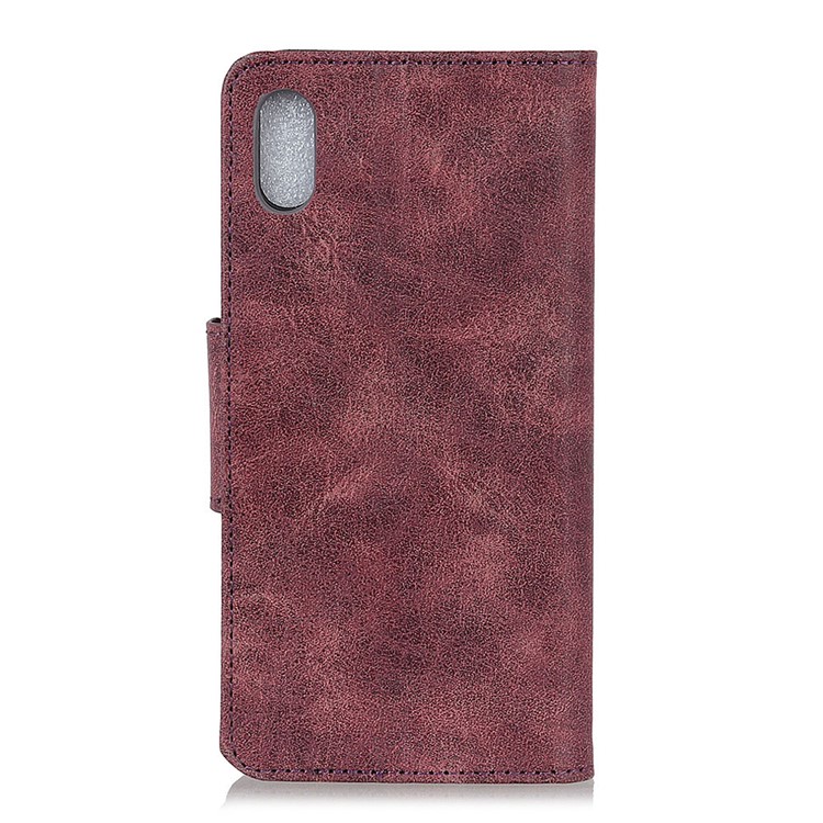 Vintage Style PU Leather Wallet Phone Casing for Xiaomi Redmi 7A - Red-5