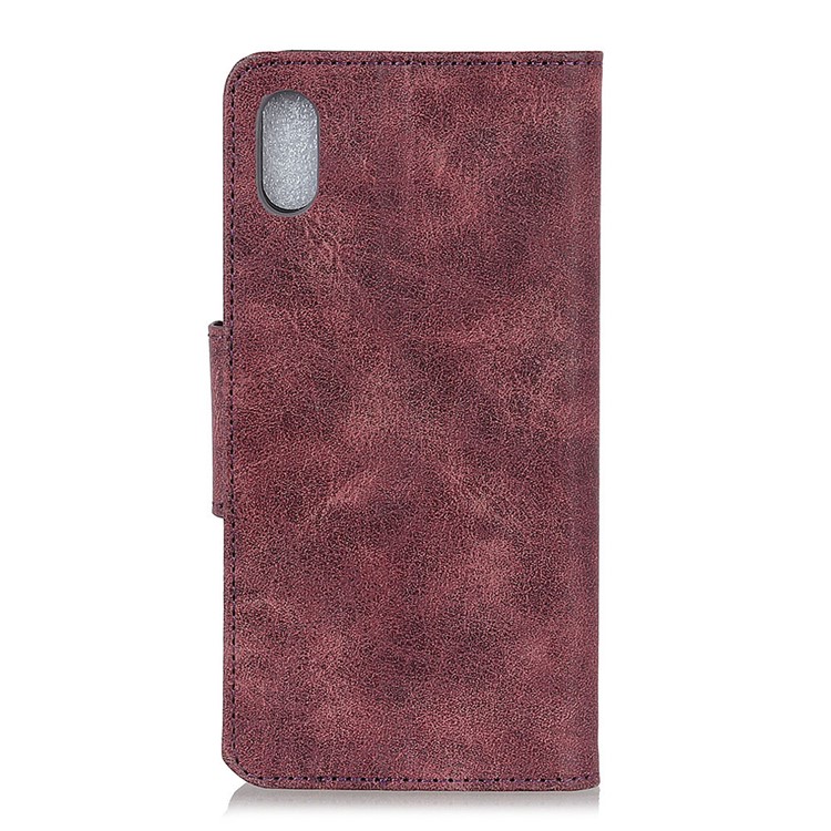 Vintage Style PU Leather Wallet Phone Casing for Xiaomi Redmi 7A - Red-5