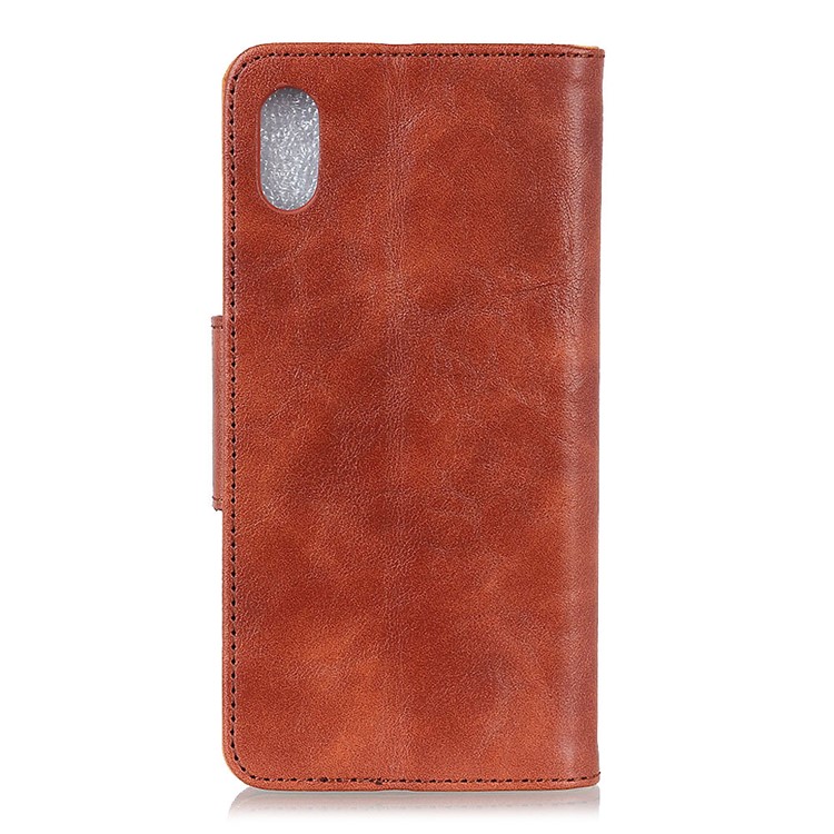 Crazy Horse Texture Magnetic Wallet PU Leather Phone Case for Xiaomi Redmi 7A - Brown-3