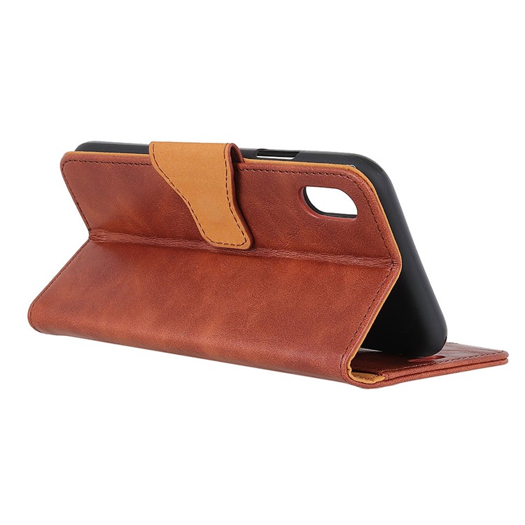 Crazy Horse Texture Magnetic Wallet PU Leather Phone Case for Xiaomi Redmi 7A - Brown-4