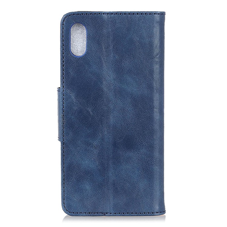 Crazy Horse Texture Magnetic Wallet PU Leather Phone Case for Xiaomi Redmi 7A - Blue-3