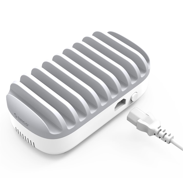 ORICO 120W / 2.4A 10-Port USB Universal Desktop USB Charging Station for iPhone Samsung Tablet (CE, RoHS, CCC) - White / US Plug-7