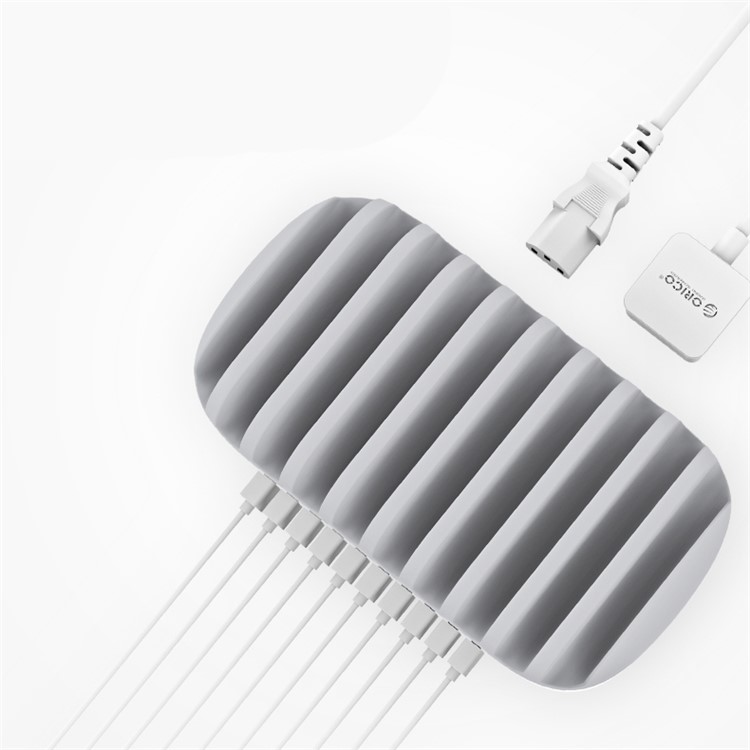 ORICO 120W 10-Port USB Desktop Charging Dock Station for iPhone Samsung Tablet (CE, RoHS, CCC) - White / AU Plug-1