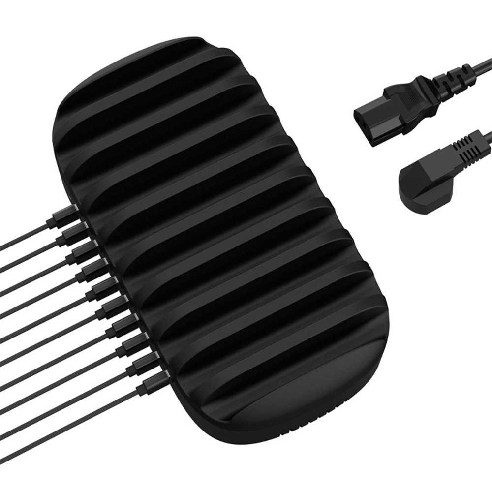 ORICO 10 Ports USB Charger Station Dock with Holder for iPhone Samsung Tablet (CE, RoHS, CCC) - Black / EU Plug-8