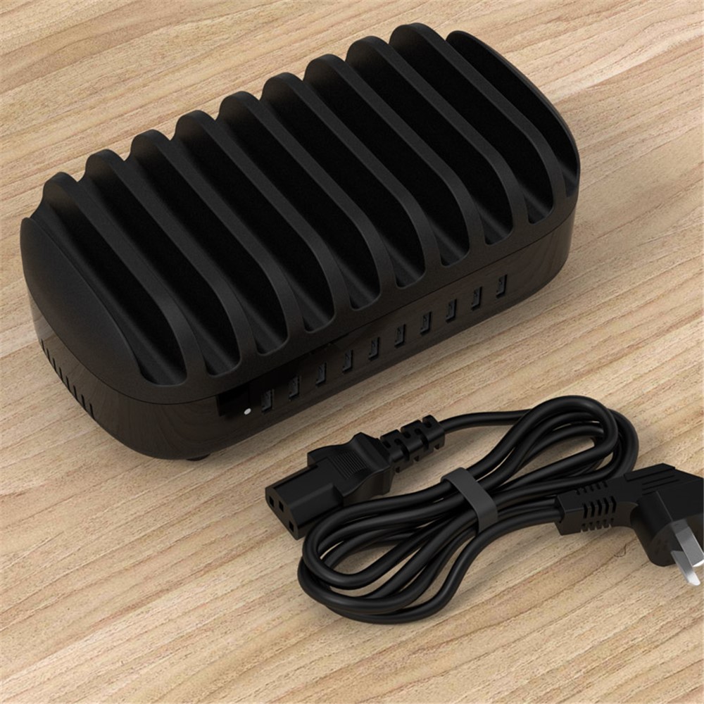 ORICO 10 Ports USB Charger Station Dock with Holder for iPhone Samsung Tablet (CE, RoHS, CCC) - Black / EU Plug-9