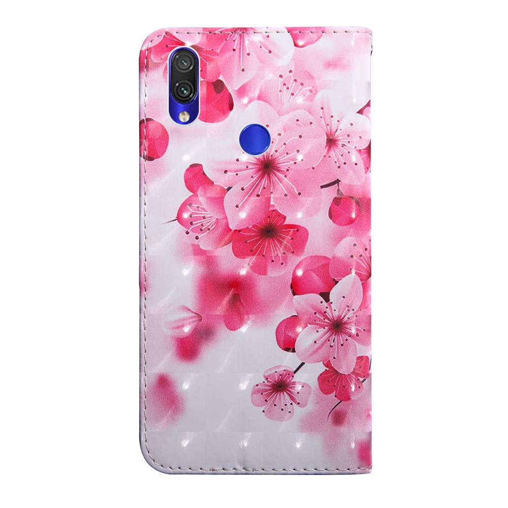 Light Spot Decor Leather Wallet Phone Case Cover for Xiaomi Redmi Note 7 / Note 7S / Note 7 Pro (India) - Peach Blossom-3