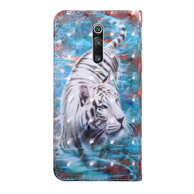 Pattern Printing Light Spot Decor Leather Wallet Phone Case for Xiaomi Redmi K20/Mi 9T/Redmi K20 Pro/Mi 9T Pro - Tiger-3