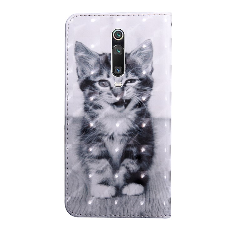 Pattern Printing Light Spot Decor Leather Wallet Phone Case for Xiaomi Redmi K20/Mi 9T/Redmi K20 Pro/Mi 9T Pro - Lovely Cat-3