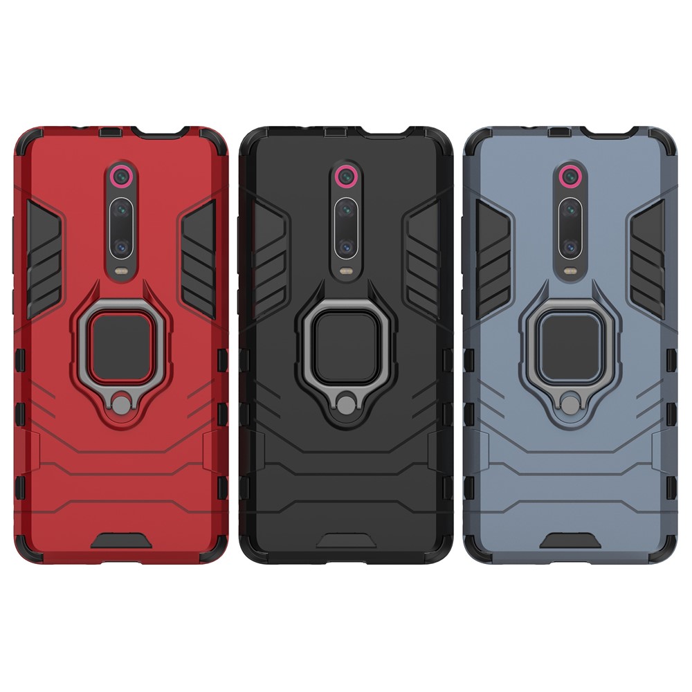 Rotating Ring Kickstand Armor Style PC+TPU Protective Case for Xiaomi Redmi K20 / K20 Pro - Black-10
