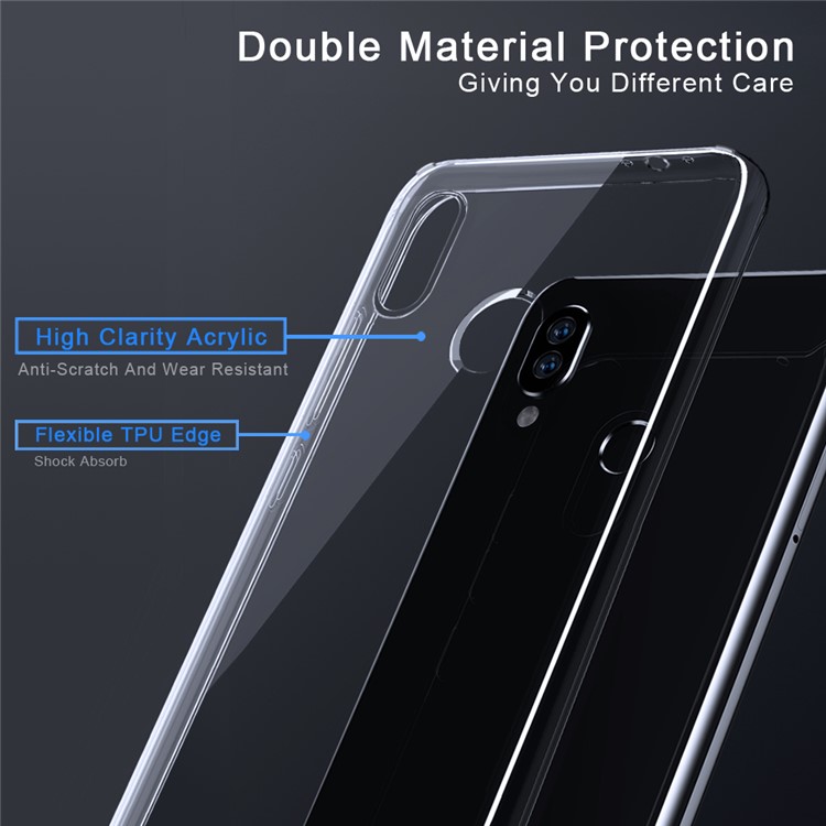 Clear Acrylic + TPU Hybrid Phone Shell for Xiaomi Redmi Note 7 / 7 Pro (India) / Note 7S-6