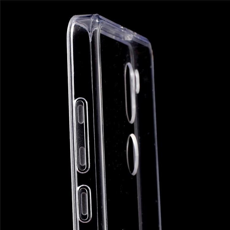 Clear Acrylic Back + Soft TPU Edge Hybrid Phone Case for Xiaomi Mi 5s Plus-5