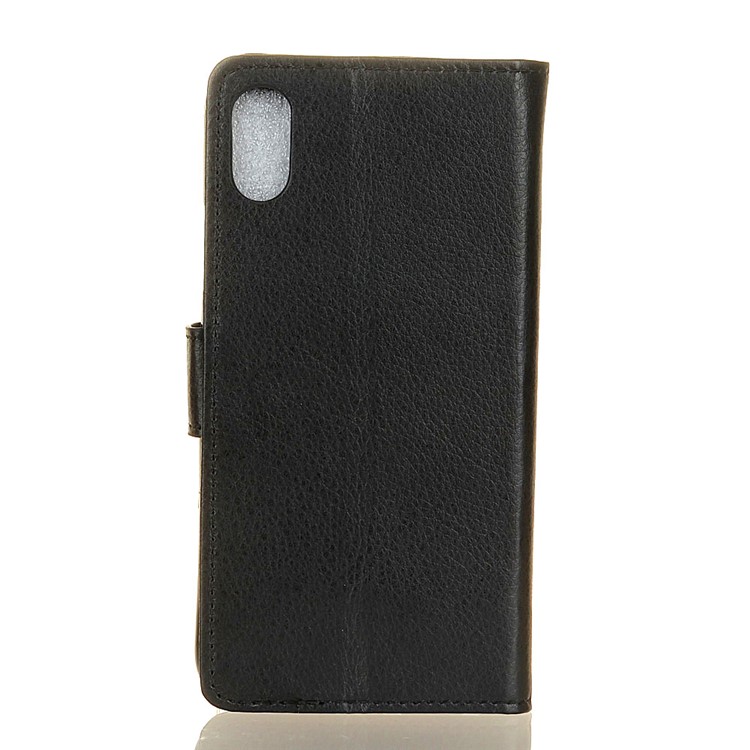 Litchi Skin Leather Wallet Case for Xiaomi Redmi 7A - Black-10