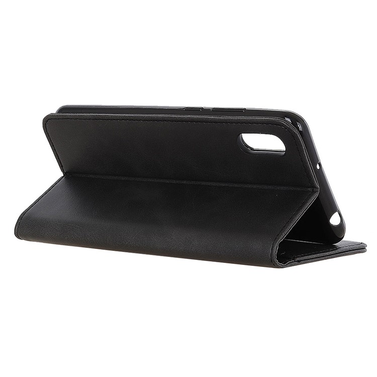 Auto-absorbed Split Leather Wallet Case for Xiaomi Redmi 7A - Black-8