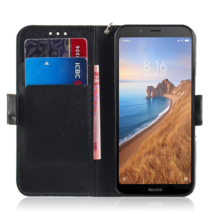 Pattern Printing Light Spot Decor Leather Wallet Case for Xiaomi Redmi 7A - Panda Pattern-7