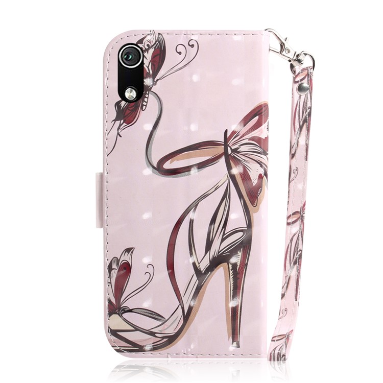 Pattern Printing Light Spot Decor Leather Wallet Case for Xiaomi Redmi 7A - High-heeled Shoes-3