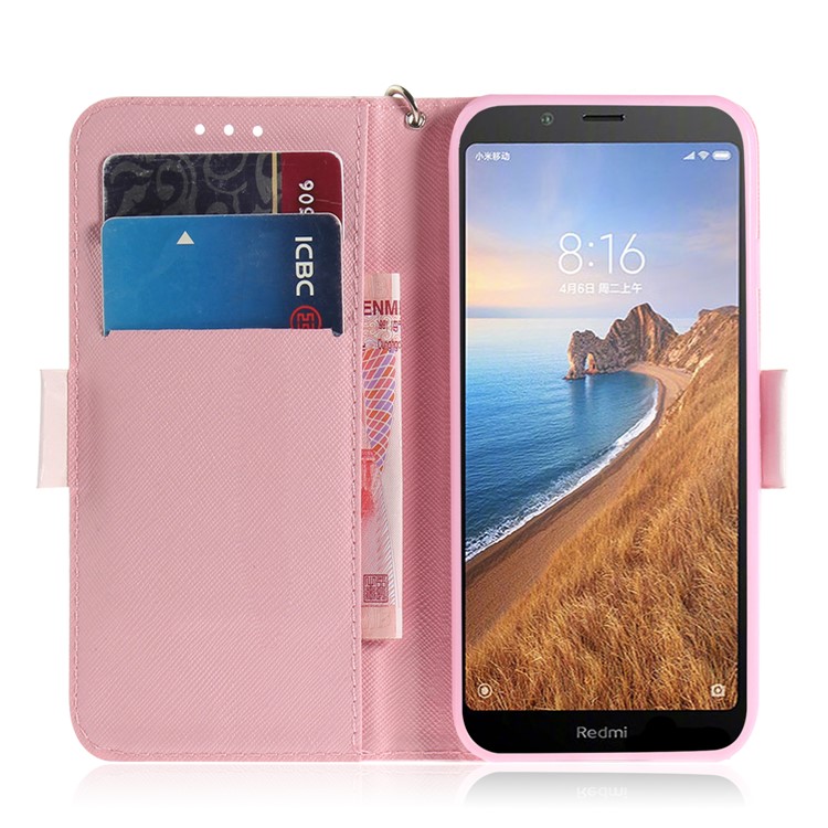 Pattern Printing Light Spot Decor Leather Wallet Case for Xiaomi Redmi 7A - High-heeled Shoes-7
