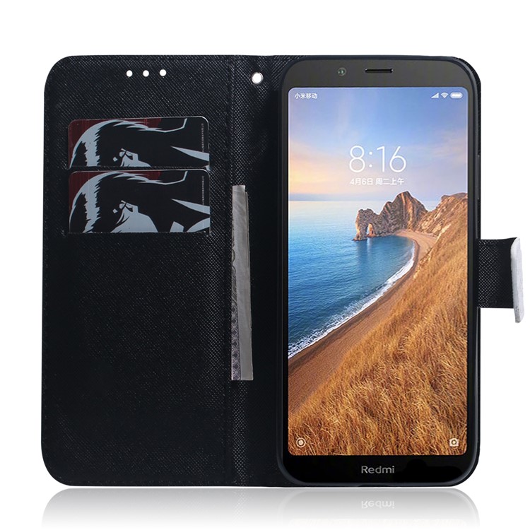 Pattern Printing Leather Wallet Case for Xiaomi Redmi 7A - Do not Touch My Phone-8