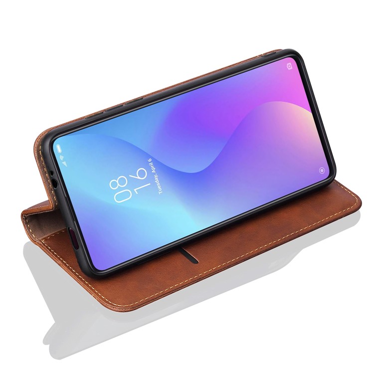 Сумасшедший Сумасшедший Конь Кожаный Чехол Для Телефона Для Xiaomi Redmi K20 Pro / Redmi K20 / Xiaomi Mi 9t / Mi 9T Pro - Кофе-6