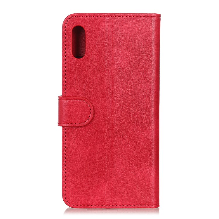 Litchi Texture Wallet Stand Leather Phone Shell for Xiaomi Redmi 7A - Red-3