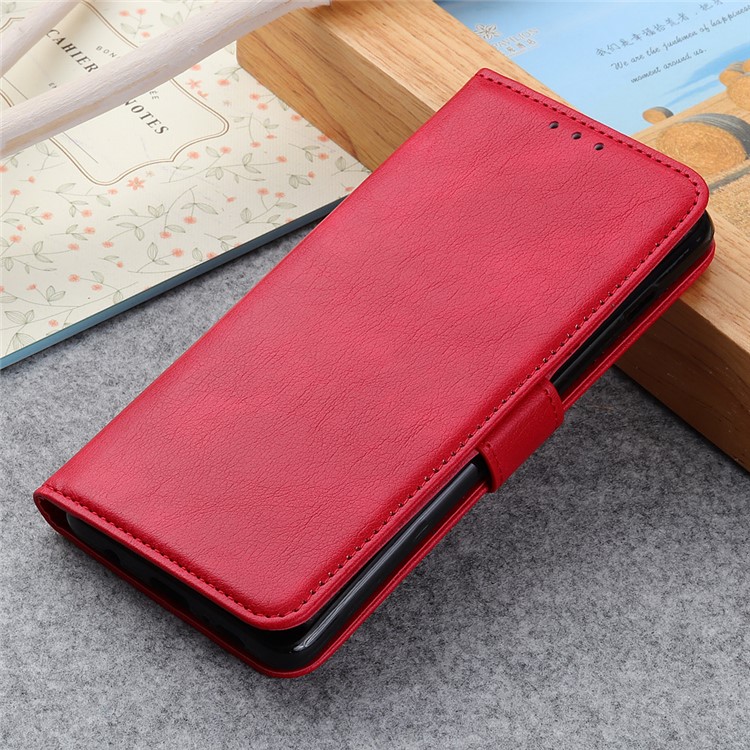 Litchi Texture Wallet Stand Leather Phone Shell for Xiaomi Redmi 7A - Red-8