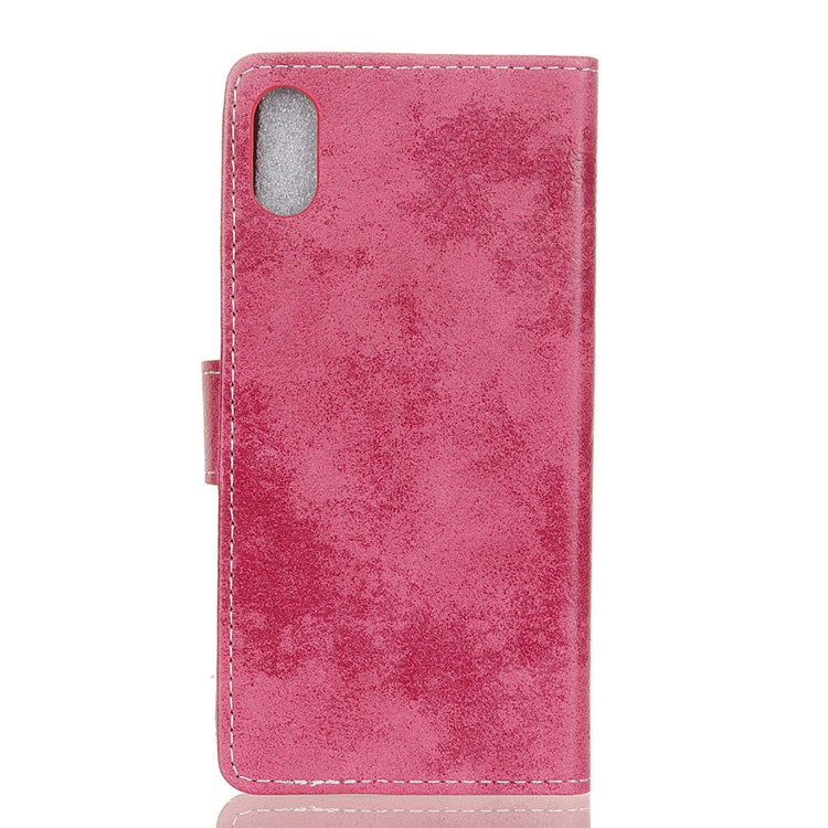 Vintage Style Leather Wallet Case Cover for Xiaomi Redmi 7A - Rose-3