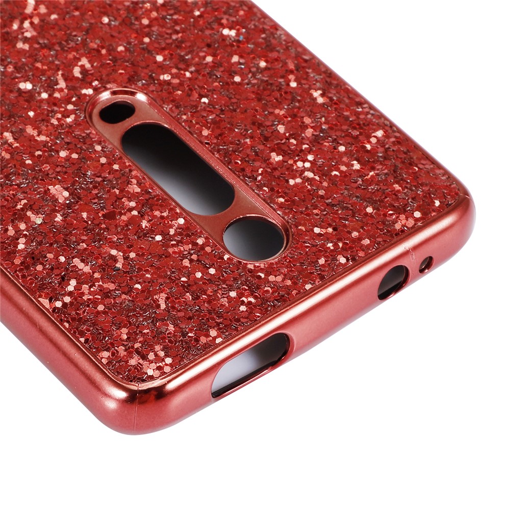 Sparkle Sequins Electroplating TPU Frame+PC Phone Case for Xiaomi Redmi K20 Pro/Redmi K20 Pro/Mi 9T/Mi 9T Pro - Red-4