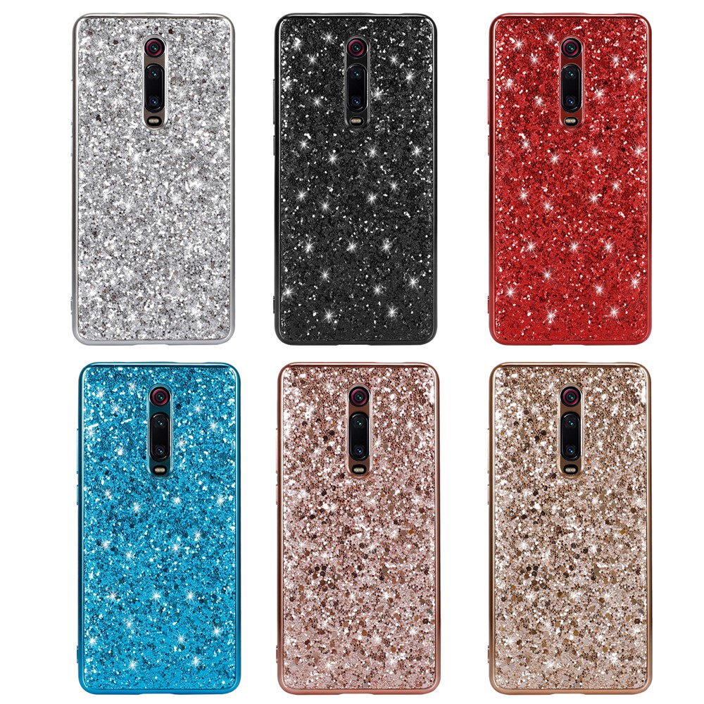 Sparkle Sequins Electroplating TPU Frame+PC Phone Case for Xiaomi Redmi K20 Pro/Redmi K20 Pro/Mi 9T/Mi 9T Pro - Red-7