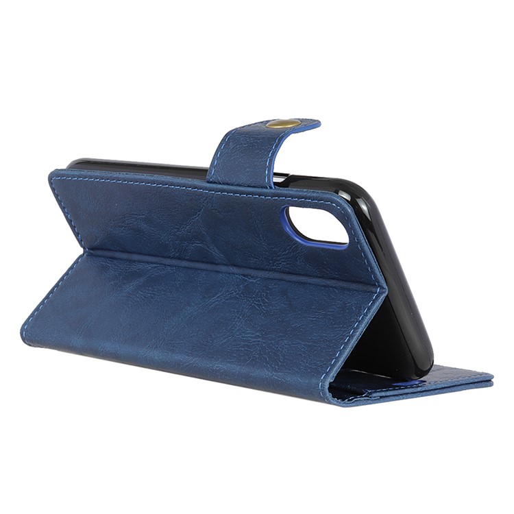 S-shape PU Leather Phone Shell with Stand for Xiaomi Redmi 7A - Blue-3
