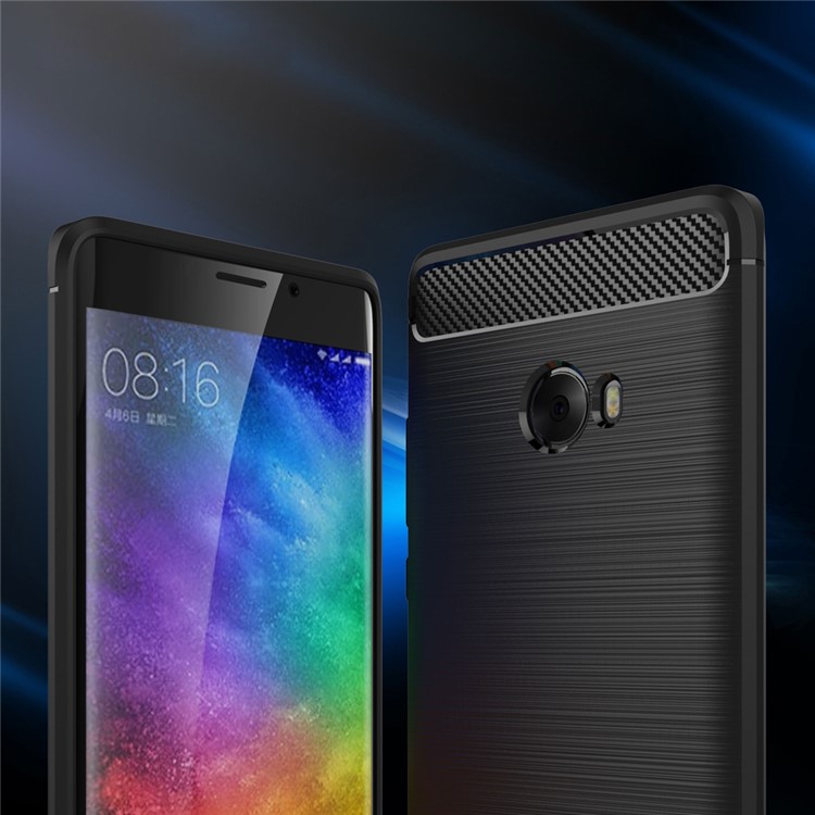 Carbon Fibre Brushed TPU Case for Xiaomi Mi Note 2 - Black-3
