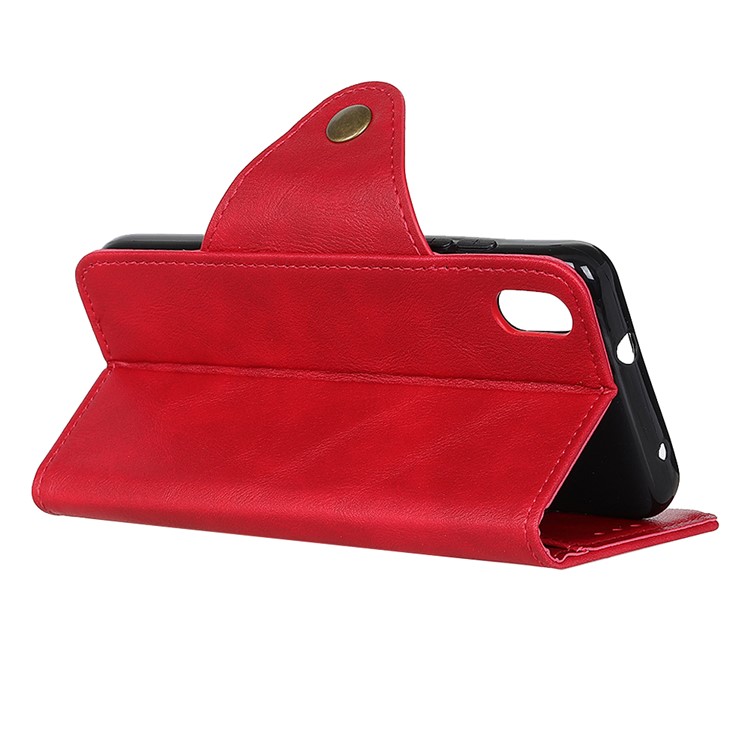 Wallet Leather Stand Case Cover for Xiaomi Redmi 7A - Red-11