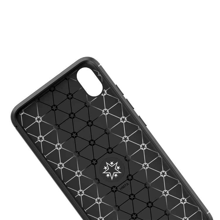 Kickstand TPU Phone Case (Built-in Magnetic Metal Sheet) for Xiaomi Redmi 7A - All Black-10
