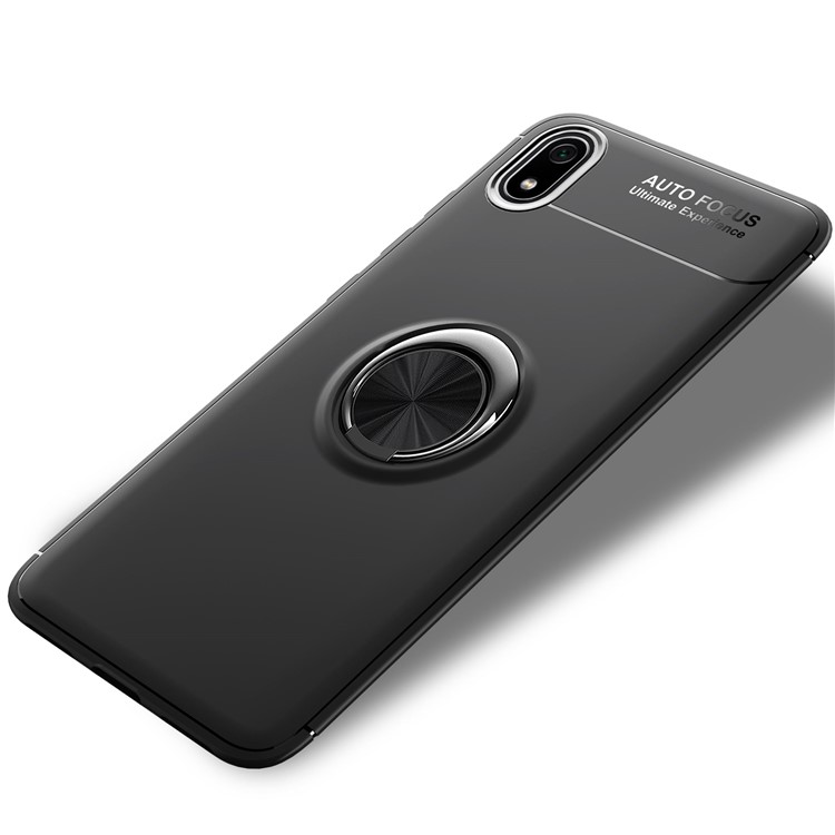 Kickstand TPU Phone Case (Built-in Magnetic Metal Sheet) for Xiaomi Redmi 7A - All Black-2