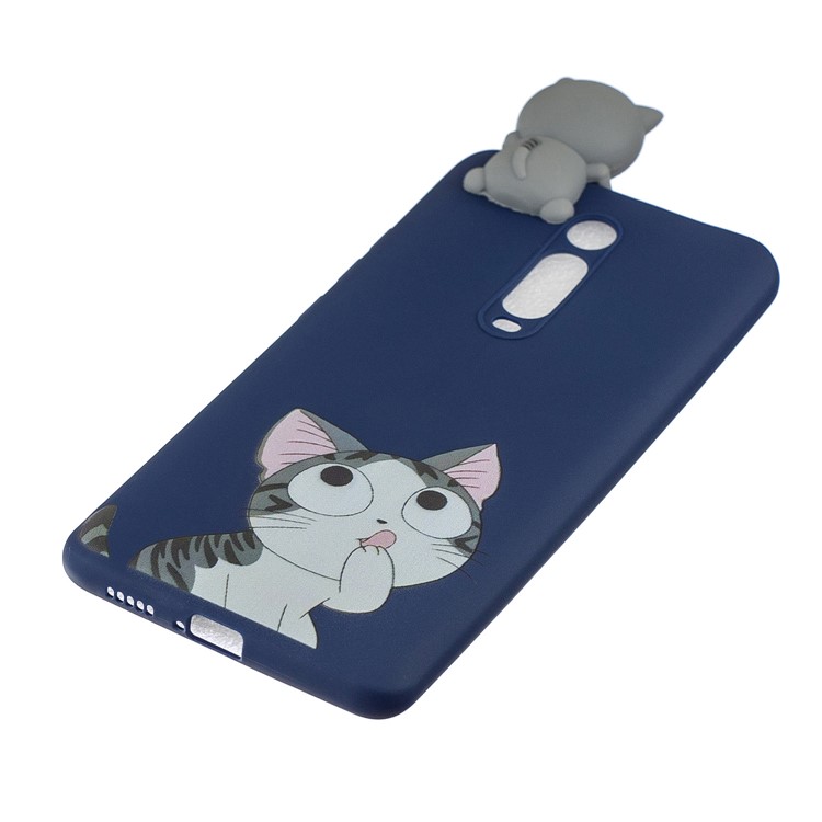 3D Pattern Printing TPU Phone Case for Xiaomi Redmi K20 / K20 Pro / Mi 9T / Mi 9T Pro - Cat-4