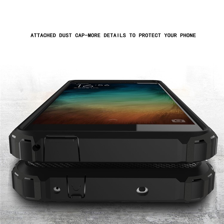 Armor Guard PC + TPU Hybrid Case for Xiaomi Redmi Note 3/Note 3 Pro - Black-2