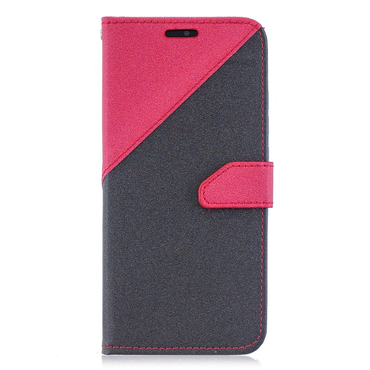 Sand-like Grain Dual-color Leather Phone Cover for Xiaomi Redmi 7 - Rose-2