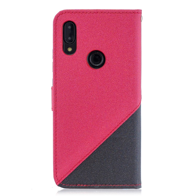 Sand-like Grain Dual-color Leather Phone Cover for Xiaomi Redmi 7 - Rose-3