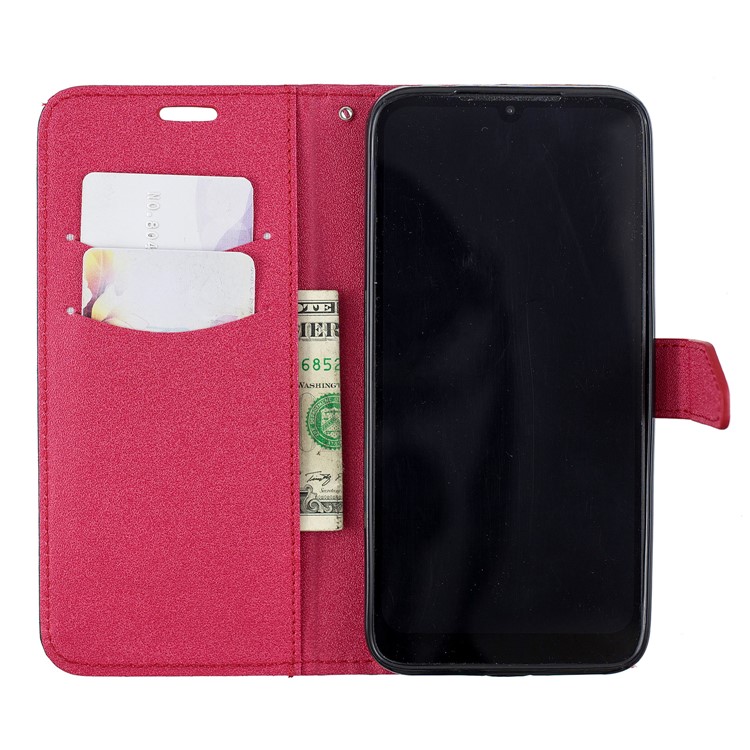 Sand-like Grain Dual-color Leather Phone Cover for Xiaomi Redmi 7 - Rose-7