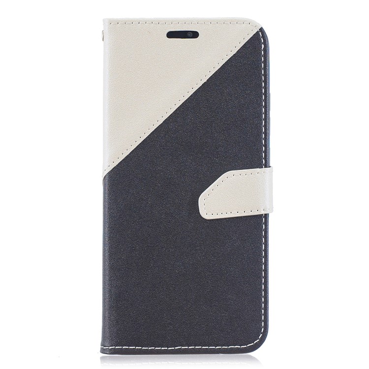 Sand-like Grain Dual-color PU Leather Wallet Stand Phone Cover for Xiaomi Redmi Note 7 / Note 7 Pro (India) / Note 7S - White-2
