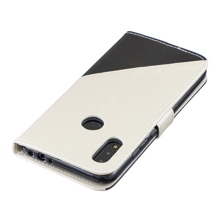 Sand-like Grain Dual-color PU Leather Wallet Stand Phone Cover for Xiaomi Redmi Note 7 / Note 7 Pro (India) / Note 7S - White-6