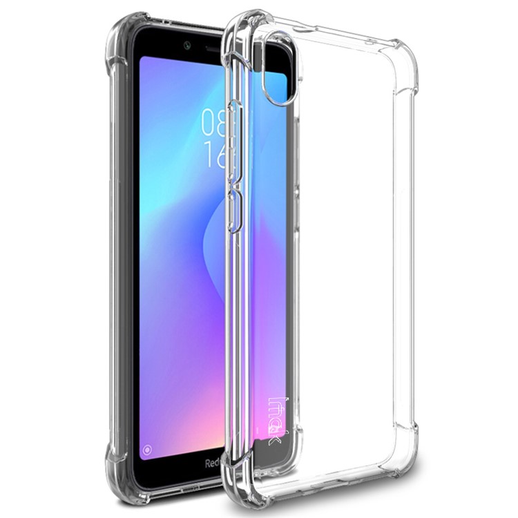 IMAK Shockproof TPU Case Cover + Explosion-proof Screen Protector for Xiaomi Redmi 7A - Transparent
