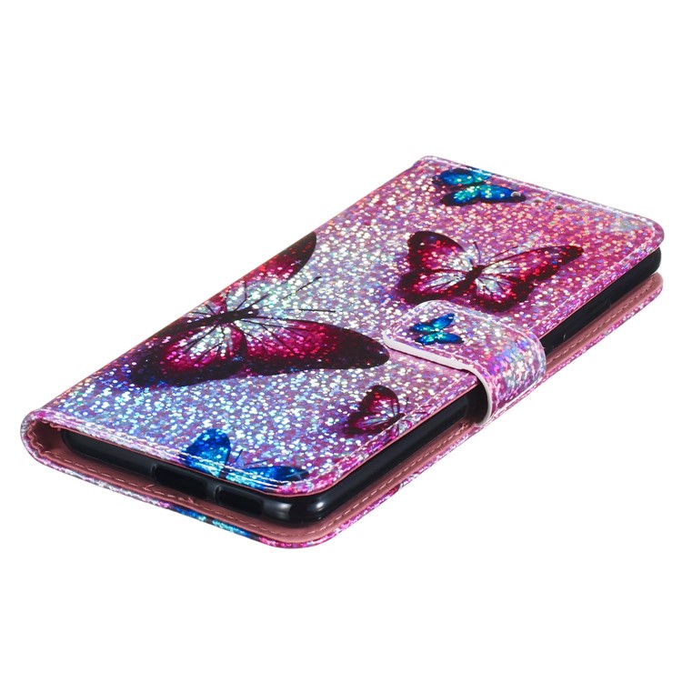 Glitter Sequins Pattern Printing Leather Phone Cover for Xiaomi Redmi K20 / K20 Pro / Mi 9T / Mi 9T Pro - Butterfly-7