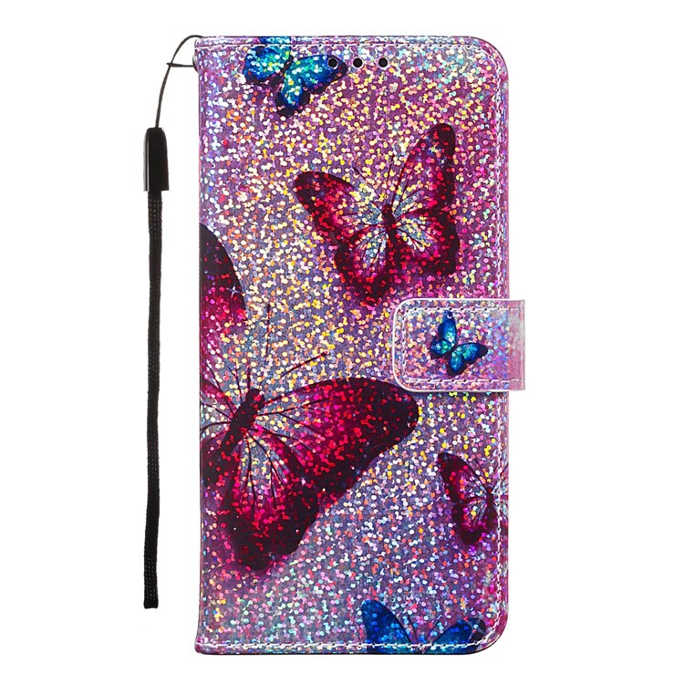 Glitter Sequins Pattern Printing Leather Phone Cover for Xiaomi Redmi K20 / K20 Pro / Mi 9T / Mi 9T Pro - Butterfly-8