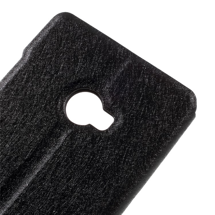 Dual View Window Silk Texture Leather Case for Xiaomi Mi Note 2 - Black-8