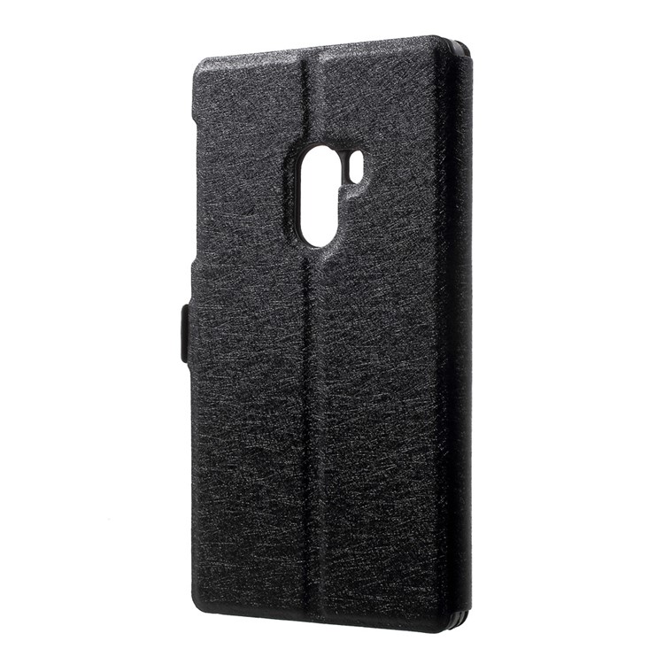 For Xiaomi Mi Mix Silk Texture Leather Case with Dual View Window - Black-2