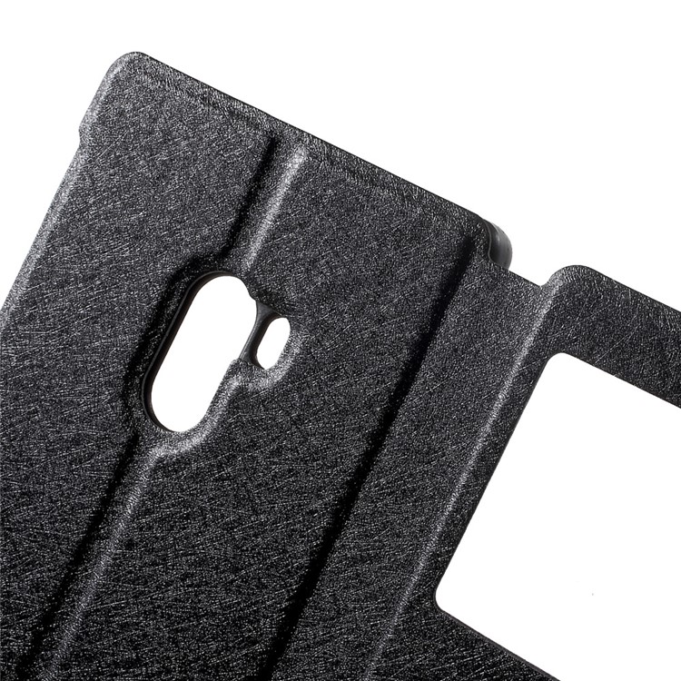 For Xiaomi Mi Mix Silk Texture Leather Case with Dual View Window - Black-6